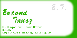 botond tausz business card